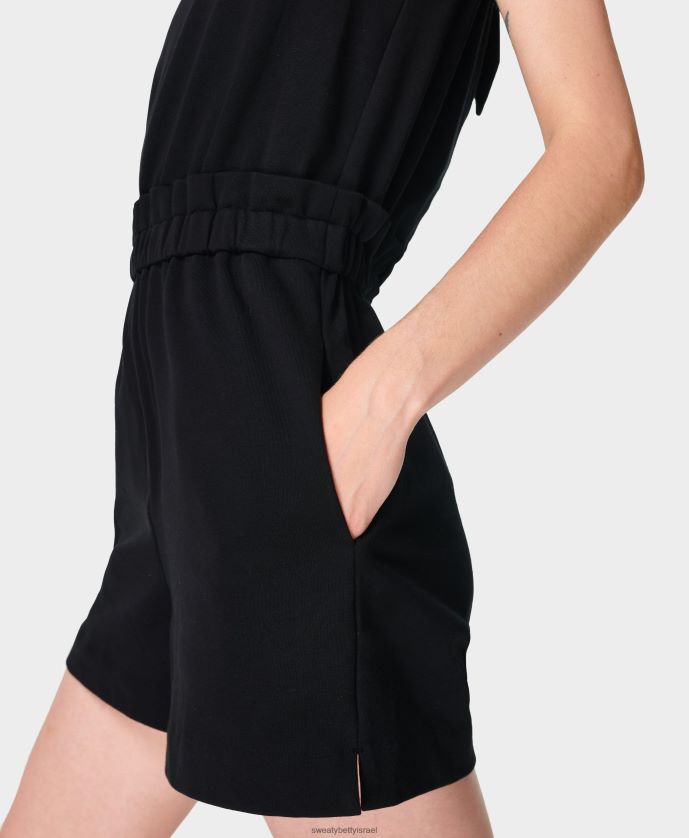 הַלבָּשָׁה נשים Harlow tie back romper שָׁחוֹר Sweaty Betty N6BPNB734