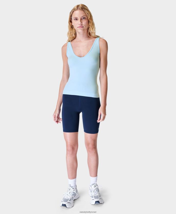 הַלבָּשָׁה נשים להירגע טנק חלק קרח כחול Sweaty Betty N6BPNB1043