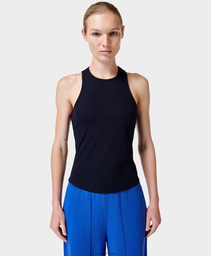 הַלבָּשָׁה נשים טנק נסחף כחול כהה Sweaty Betty N6BPNB1071