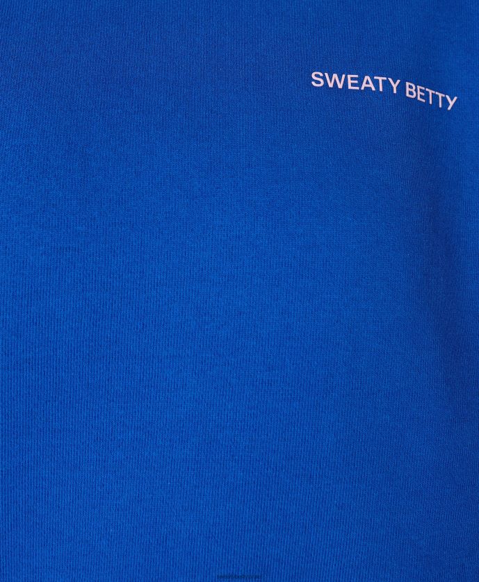 הַלבָּשָׁה נשים סווטשירט מעצמה כחול ברק Sweaty Betty N6BPNB146