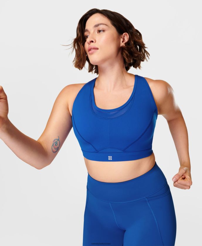 הַלבָּשָׁה נשים חזיית ריצה סמל כוח כחול ברק Sweaty Betty N6BPNB318