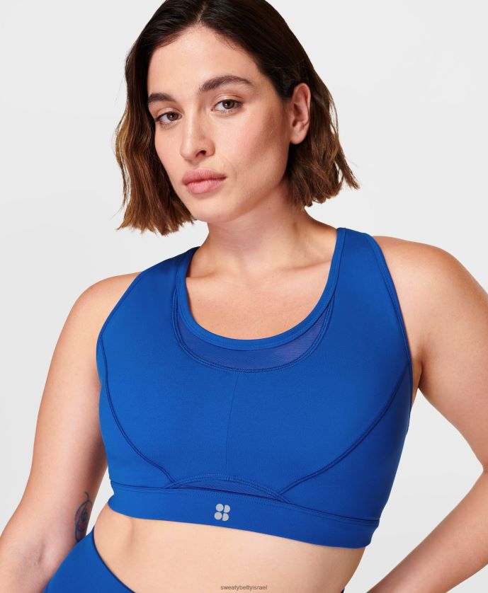 הַלבָּשָׁה נשים חזיית ריצה סמל כוח כחול ברק Sweaty Betty N6BPNB318