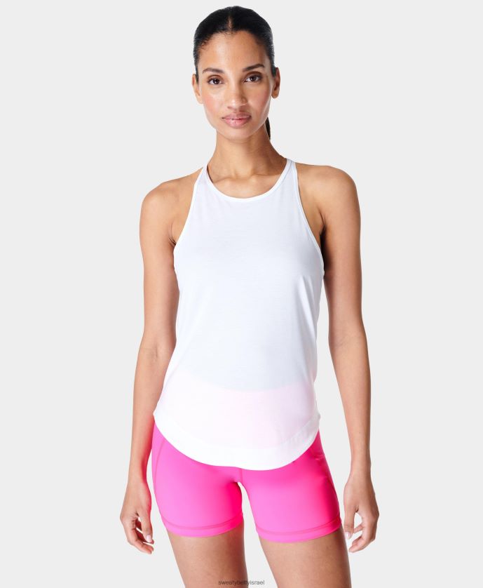 הַלבָּשָׁה נשים לנשום בקלות מיכל ריצה לבן Sweaty Betty N6BPNB476