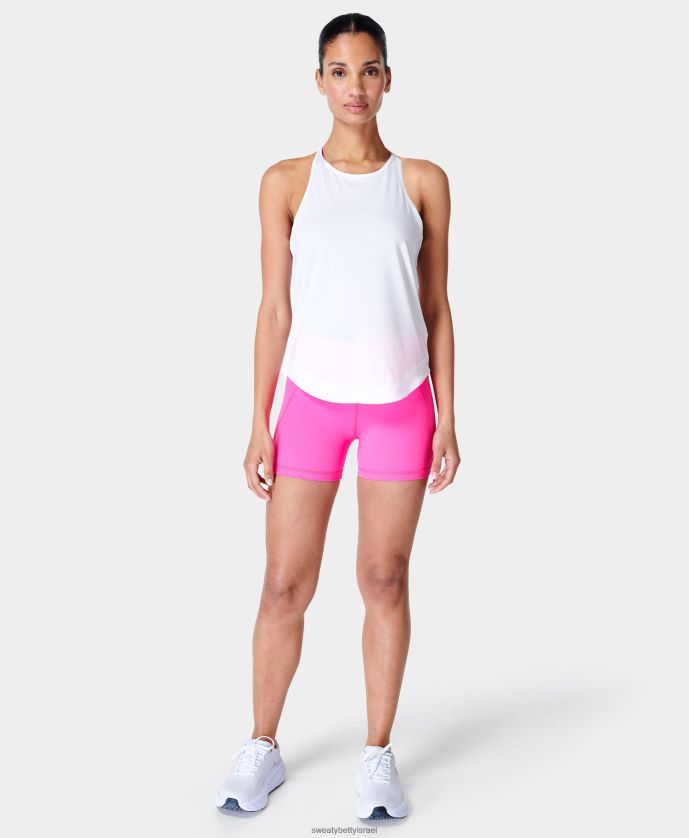 הַלבָּשָׁה נשים לנשום בקלות מיכל ריצה לבן Sweaty Betty N6BPNB476