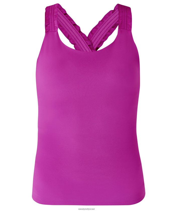 הַלבָּשָׁה נשים כוח צלב גב טנק סגול מלבק Sweaty Betty N6BPNB803