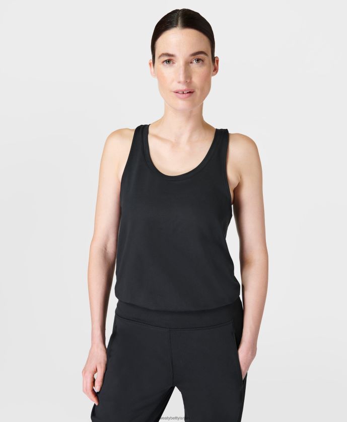 הַלבָּשָׁה נשים סרבל גארי שָׁחוֹר Sweaty Betty N6BPNB857