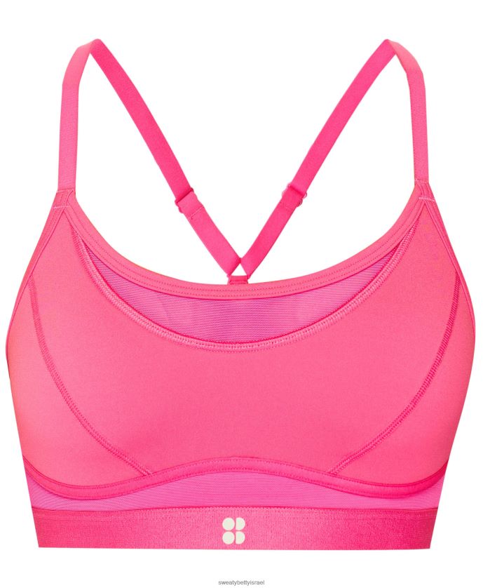 הַלבָּשָׁה נשים חזיית סטודיו power icon ורוד פאנק Sweaty Betty N6BPNB406