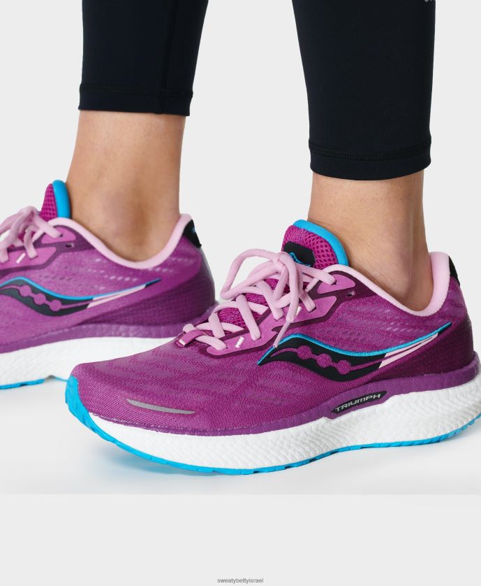 נעליים נשים נעלי ספורט של saucony triumph 19 סגול razzle Sweaty Betty N6BPNB724